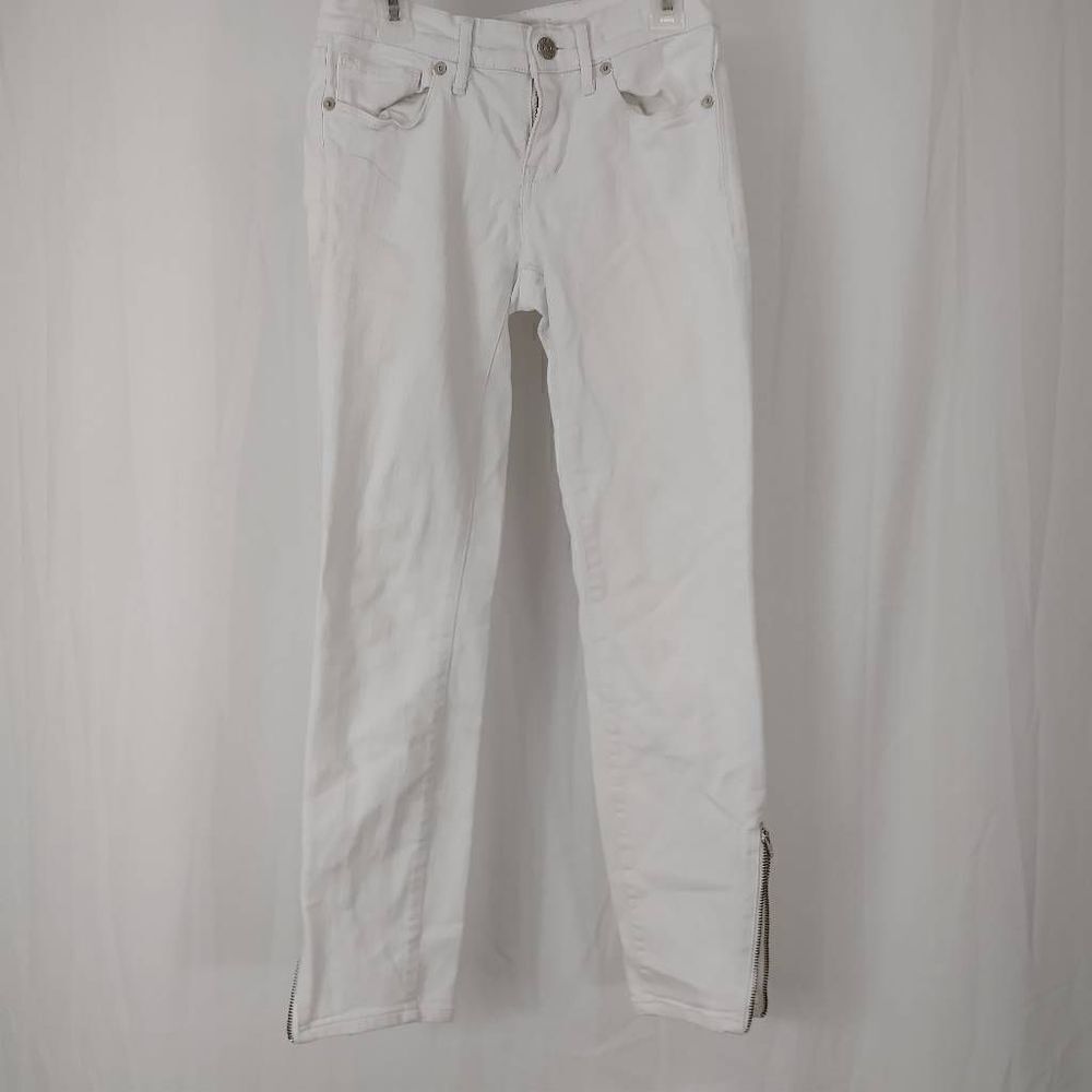 Madewell White Skinny Low Rise Ankle Zip Jeans Size 24 EUC.
Waist 13" across
Ris - Picture 2 of 8